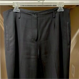JONES NY Black Pinstripe Lined Office Pants